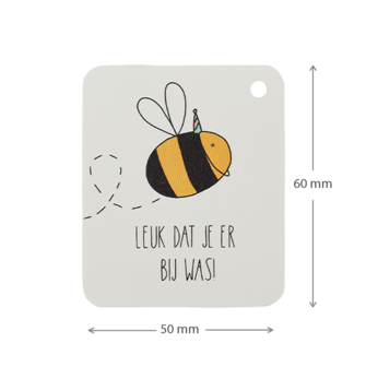 Label - Leuk dat je er bij was! | 50 x 60 mm