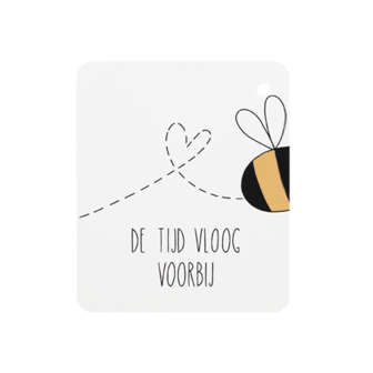 Label - De tijd vloog voorbij | 50 x 60 mm