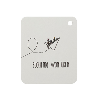 Label - Bloeiende avonturen | 50 x 60 mm