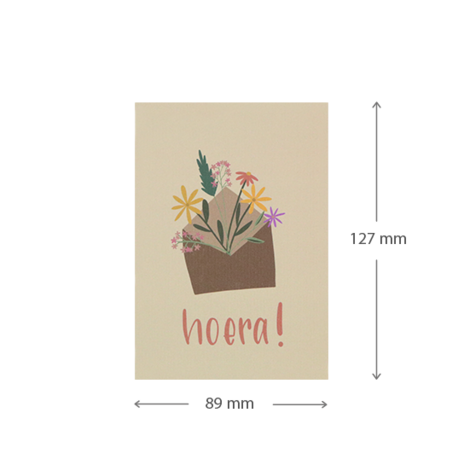 Hoera! | 89 x 127 mm | Maatgeving