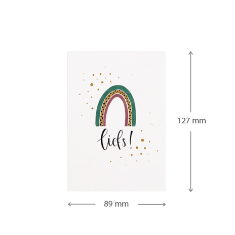 Liefs | 89 x 127 mm | Maatgeving