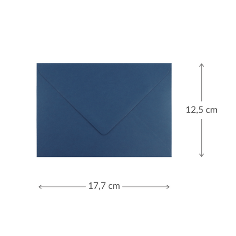 Envelop - Blauw | 177 x 125 mm|Maatgeving