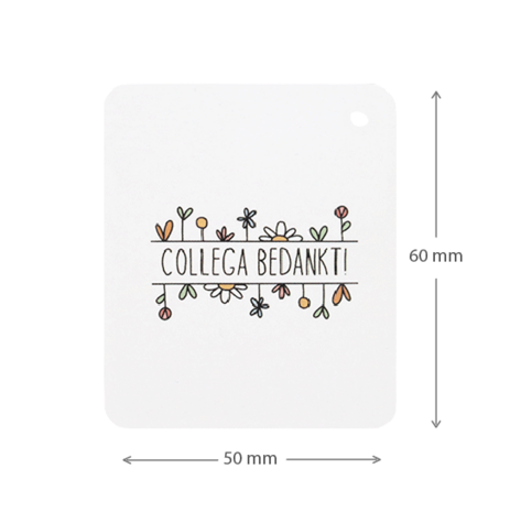 Label - Collega bedankt | 50 x 60 mm