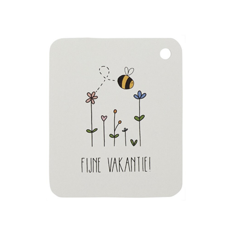 Label - Fijne vakantie! | 50 x 60 mm